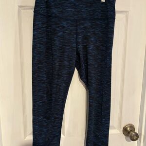 90 Degrees Navy and Black space stripe Leggings size M